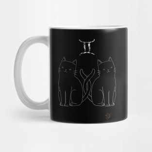 Gemini Dark Cat Mug